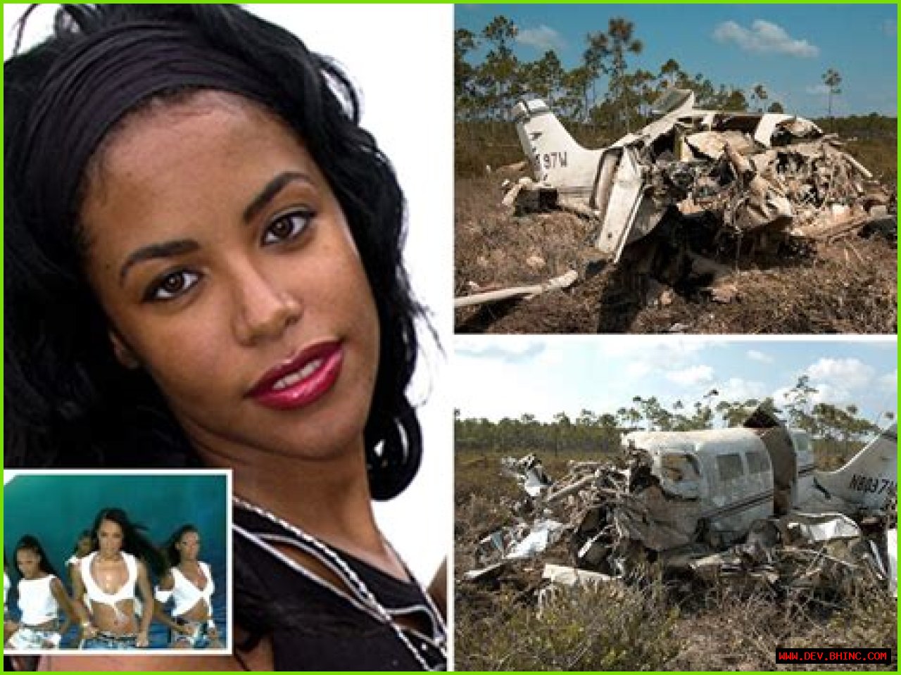 Aaliyah plane crash photos revealed as it’s claimed she was carried on board unconscious after being given sleeping pill