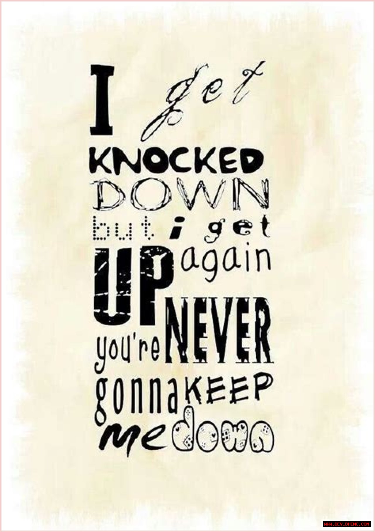 I get knocked down but i get up up lyrics
